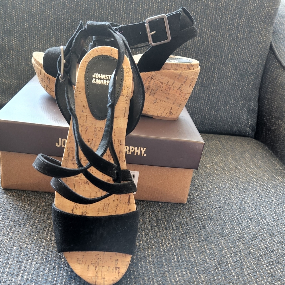Johnston and Murphy wedge sandals